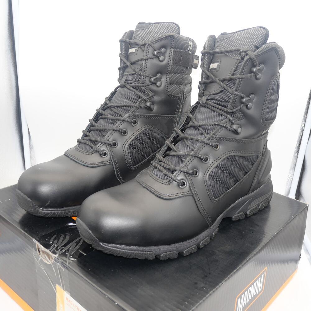 NEW Magnum Men's 14  Lynx 8" Side-Zip Waterproof Tactical Duty Boots Black